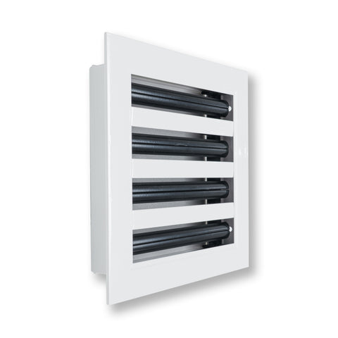 8"x 8" Aluminum Linear Slot Diffuser, Modern AC Vent Cover for Sidewall, Ceiling, Floor | Out. Dim.: 9-5/8"X 9-5/6"