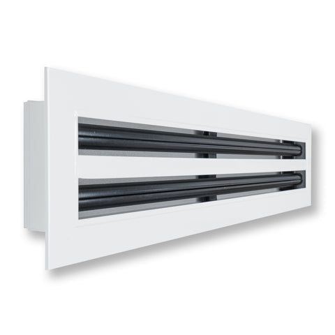24"x 4" Aluminum Linear Slot Diffuser, Modern AC Vent Cover for Sidewall, Ceiling, Floor | Out. Dim.: 25-5/8"X 5-5/6"