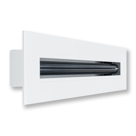 12"x 2" Aluminum Linear Slot Diffuser, Modern AC Vent Cover for Sidewall, Ceiling, Floor | Out. Dim.: 13-5/8"X 3-5/6"
