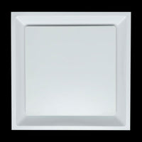 Fits 24x24 Steel T-Bar Drop Ceiling Grid | 2x2 Feet Lay in Steel Air Supply Diffuser with Round 10" [Neck Size] by Handua | Flat Plate Plaque Diffuser | White | Outer Dimension: 23-3/4" x 23-3/4"