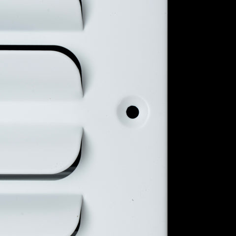 8"x8" 2-WAY Fixed Curved Blade Air Supply Diffuser | White | Outer Dimension: 9-3/4"W X 9-3/4"H