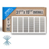 Handua Steel Return Air Grille | Vent Cover Grill for Sidewall and Ceiling, White