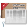 Handua HVAC Steel Return Air Filter Grille [Removable Face Door] for 1-inch Filters Vent Cover Grill for 1-inch Filter, White
