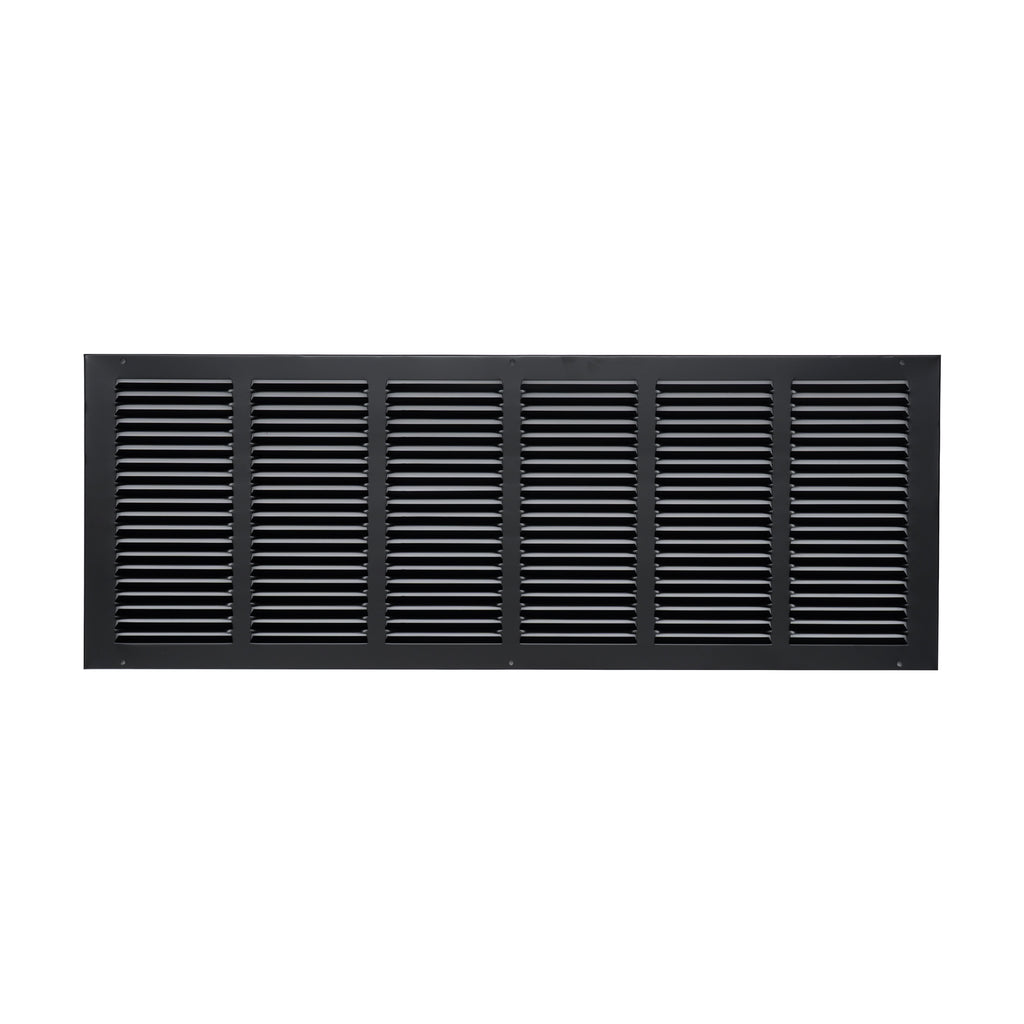 30"x10" Steel Return Air Grille – HVAC Cold Air Intake Vent Cover, Black | Out. Dim.: 31-3/4"W X 11-3/4"H