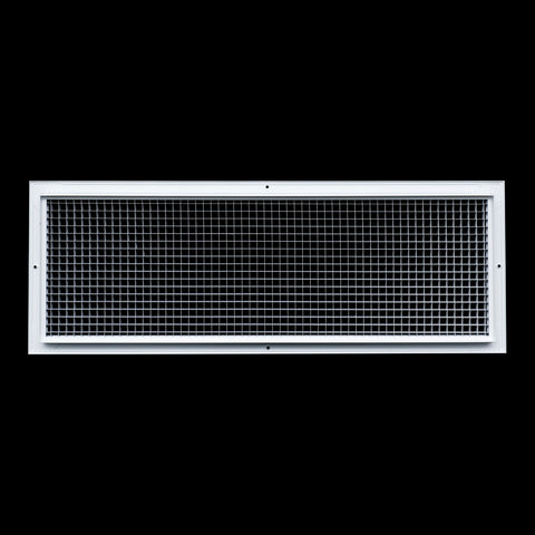 30" x 10" [Duct Opening] Aluminum Return Air Grille | Rust Proof Eggcrate Vent Cover Grill for Sidewall and Ceiling, White | Outer Dimensions: 31.75" X 11.75"