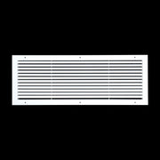 30 x 10-inch White Aluminum bar return grille, front view