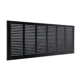 30"x10" Black Steel Return Air Grille, High-Airflow HVAC Cold Air Intake for Wall & Ceiling