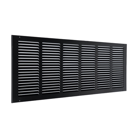 30"x10" Steel Return Air Grille – HVAC Cold Air Intake Vent Cover, Black | Out. Dim.: 31-3/4"W X 11-3/4"H