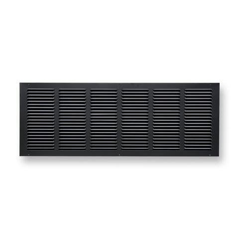 30"x10" Steel Return Air Grille – HVAC Cold Air Intake Vent Cover, Black | Out. Dim.: 31-3/4"W X 11-3/4"H