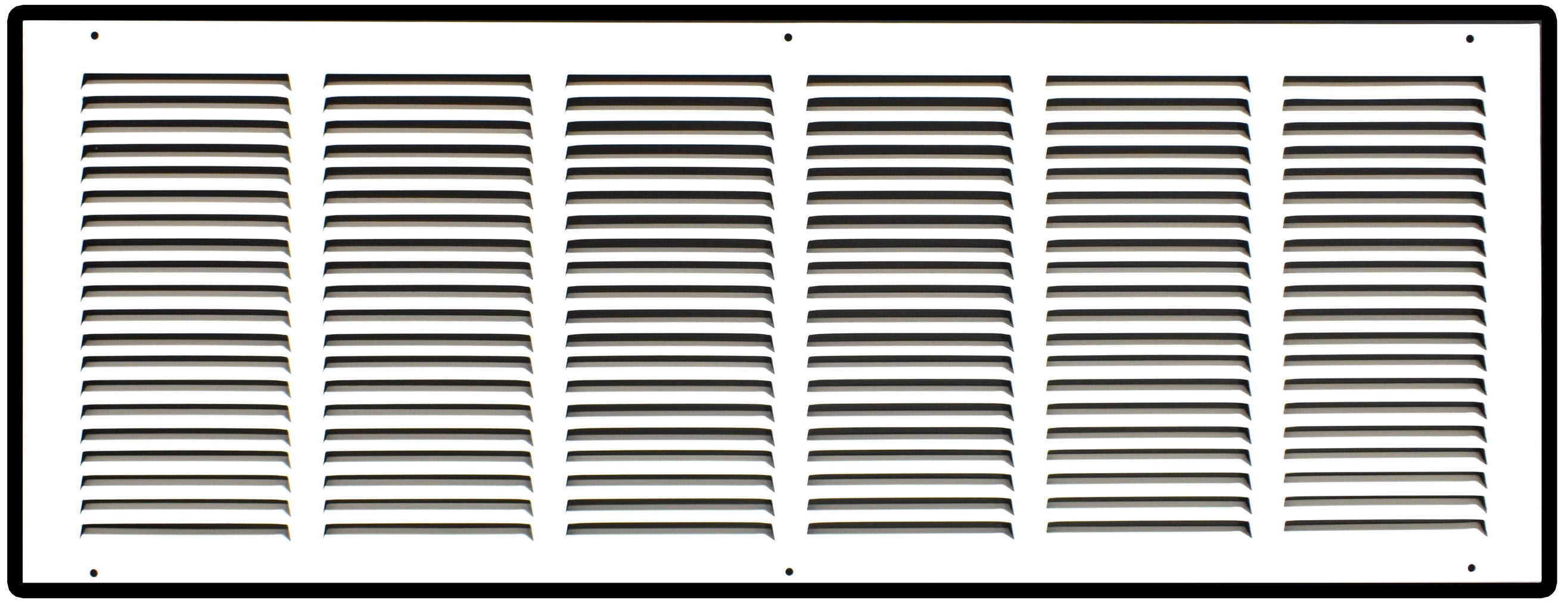 Steel Return Air Grille – HVAC Cold Air Intake Vent Cover, White | Out. Dim.: 31-3/4"W X 11-3/4"H