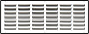 30 x 12-inch White Steel flat stamped return grille, front view