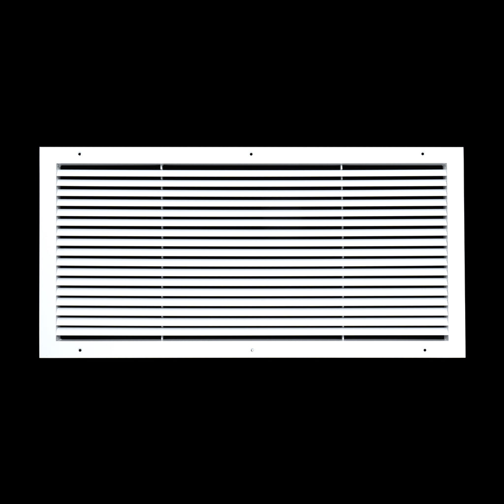 30"x14" Premium Aluminum Return Air Grille – Rust-Free HVAC Vent Cover for Wall & Ceiling | White | Out. Dim.: 31-13/16"W X 15-13/16"H