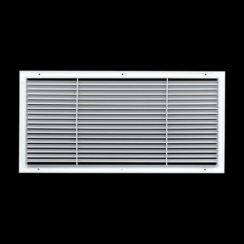 30"x14" Premium Aluminum Return Air Grille – Rust-Free HVAC Vent Cover for Wall & Ceiling | White | Out. Dim.: 31-13/16"W X 15-13/16"H