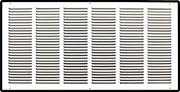 30 x 14-inch White Steel flat stamped return grille, front view