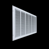 Fits 30x20 Duct Opening | Steel Return Air Filter Grille by Handua [Removable Door] for 1-inch Filters | Vent Cover Grill | White | Easy-to-Use Plastic Latches | Outer Dimensions: 32 5/8"W X 22 5/8"H