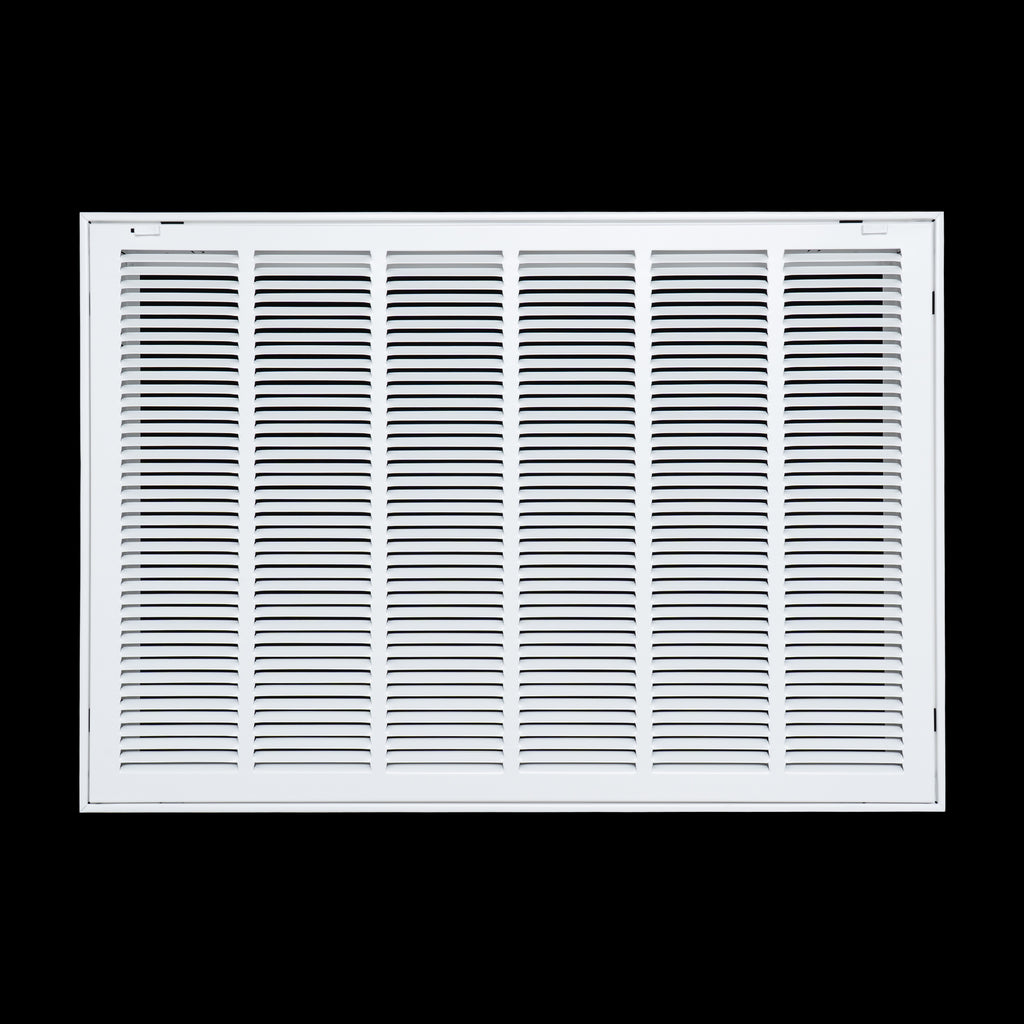 30"x20" Steel Return Air Filter Grille | Removable Door for 1" Filters | White HVAC Vent Cover | Out. Dim.: 32-5/8"W X 22-5/8"H