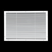 30 x 20-inch White Aluminum bar return grille, front view
