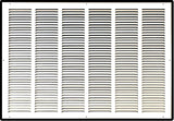 Steel Return Air Grille – HVAC Cold Air Intake Vent Cover, White | Out. Dim.: 31-3/4"W X 21-3/4"H