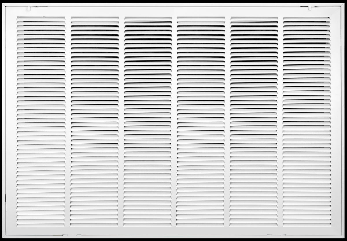 30" X 20" Duct Opening | Steel Return Air Filter Grille [Fixed Hinged] for Sidewall and Ceiling | Outer Dimensions: 32 5/8"W X 22 5/8"H