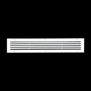 30 x 4-inch White Aluminum bar return grille, front view