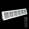 Handua Steel Triangular Baseboard Return Air Grille | Efficient Air Flow | Air Register Vent Cover Grill | 3.75" Depth