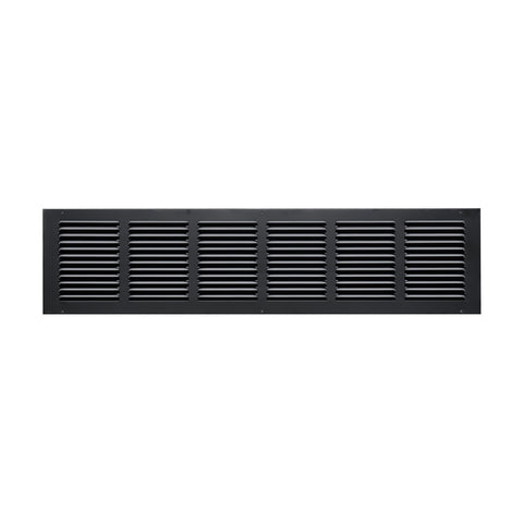 30"x6" Steel Return Air Grille – HVAC Cold Air Intake Vent Cover, Black | Out. Dim.: 31-3/4"W X 7-3/4"H