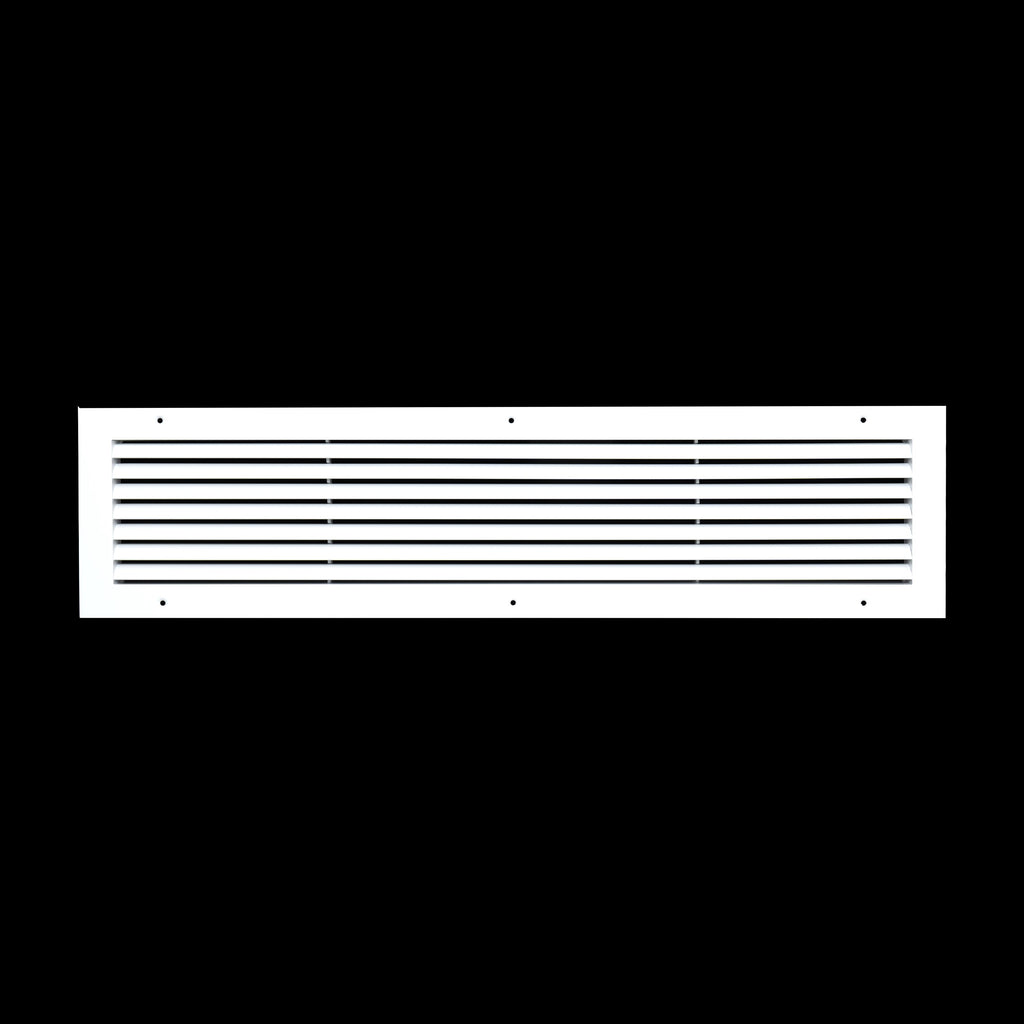 30"x6" Premium Aluminum Return Air Grille – Rust-Free HVAC Vent Cover for Wall & Ceiling | White | Out. Dim.: 31-13/16"W X 7-13/16"H