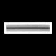 30 x 6-inch White Aluminum bar return grille, front view