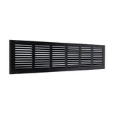 30"x6" Black Steel Return Air Grille, High-Airflow HVAC Cold Air Intake for Wall & Ceiling