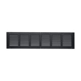 30x6 Black Steel Return Air Grille, High-Airflow HVAC Cold Air Intake for Wall & Ceiling