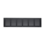 30 x 6-inch Black Steel flat stamped return grille, front view