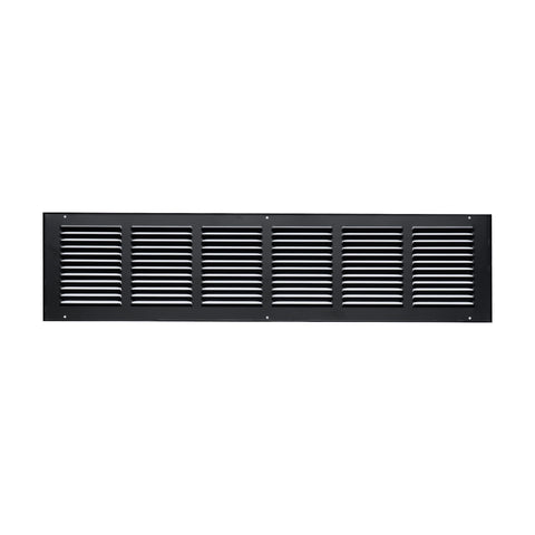 30"x6" Steel Return Air Grille – HVAC Cold Air Intake Vent Cover, Black | Out. Dim.: 31-3/4"W X 7-3/4"H