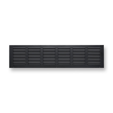 30"x6" Steel Return Air Grille – HVAC Cold Air Intake Vent Cover, Black | Out. Dim.: 31-3/4"W X 7-3/4"H