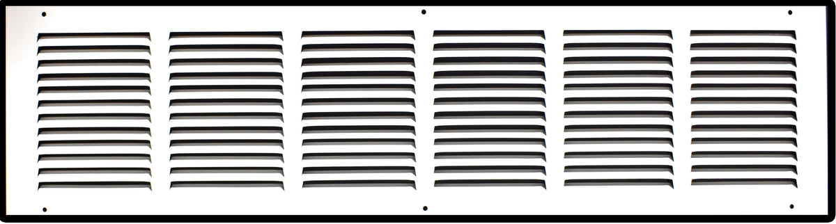 30" X 6" Duct Opening | Steel Return Air Grille for Sidewall and Ceiling | Outer Dimensions: 31.75"W X 7.75"H