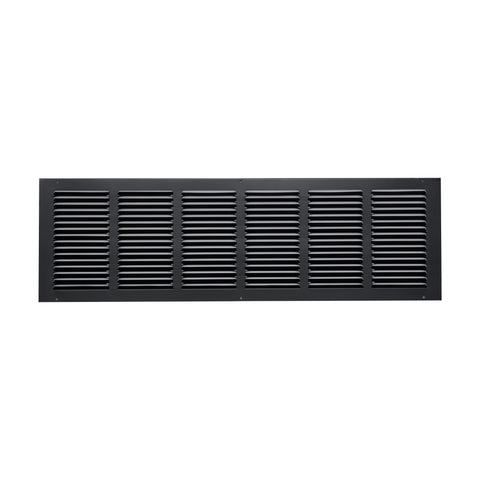 30"x8" Steel Return Air Grille – HVAC Cold Air Intake Vent Cover, Black | Out. Dim.: 31-3/4"W X 9-3/4"H