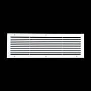 30 x 8-inch White Aluminum bar return grille, front view
