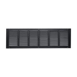 30x8 Black Steel Return Air Grille, High-Airflow HVAC Cold Air Intake for Wall & Ceiling