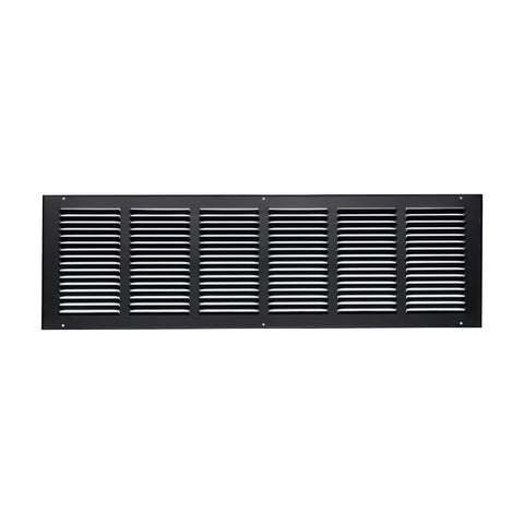 30"x8" Steel Return Air Grille – HVAC Cold Air Intake Vent Cover, Black | Out. Dim.: 31-3/4"W X 9-3/4"H