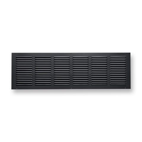 30"x8" Steel Return Air Grille – HVAC Cold Air Intake Vent Cover, Black | Out. Dim.: 31-3/4"W X 9-3/4"H