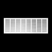32 x 10-inch White Steel flat stamped return grille, front view