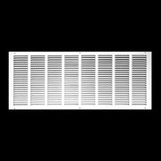 32 x 12-inch White Steel flat stamped return grille, front view