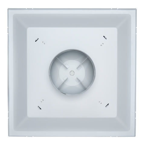 24x24 Steel T-Bar Drop Ceiling Air Diffuser | 8" Neck, 2-Cone Supply Vent | White