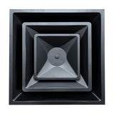 24x24 Steel T-Bar Drop Ceiling Air Diffuser | 8" Neck, 2-Cone Supply Vent | Black