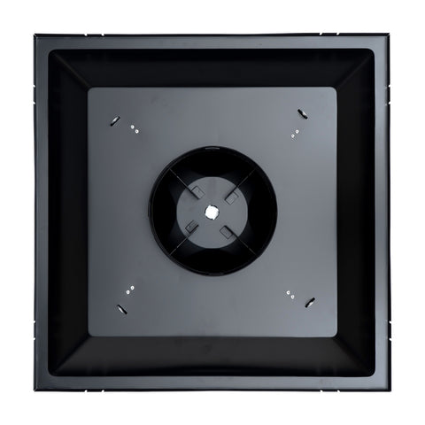 24x24 Steel T-Bar Drop Ceiling Air Diffuser | 8" Neck, 2-Cone Supply Vent | Black