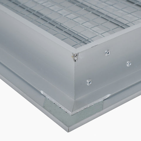 6"x6" Anodized Aluminum Exterior Wall Vent | Outer Dimension: 8"W X 8"H
