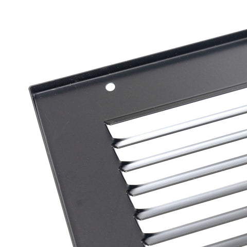 6"x6" Steel Return Air Grille – HVAC Cold Air Intake Vent Cover, Black | Out. Dim.: 7-3/4"W X 7-3/4"H