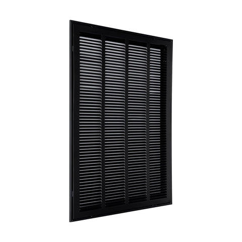 20"x30" Steel Return Air Filter Grille | Removable Door for 1" Filters | Black HVAC Vent Cover | Out. Dim.: 22-5/8"W X 32-5/8"H