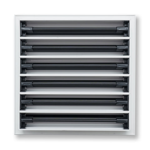 12"x 12" Aluminum Linear Slot Diffuser, Modern AC Vent Cover for Sidewall, Ceiling, Floor | Out. Dim.: 13-5/8"X 13-5/6"