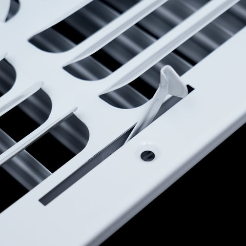 10"W x 8"H 3 WAY Fixed Curved Blade Air Supply Diffuser | Register Vent Cover Grill for Sidewall and Ceiling | White | Outer Dimensions: 11.75"W X 9.75"H