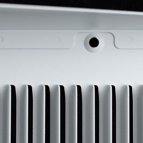 14"W x 6"H [Duct Opening] Steel Triangular Baseboard Return Air Grille | Air Register Vent Cover Grill | 3.75" Depth | White | Outer Dimensions: 15-3/4" x 6-5/8"